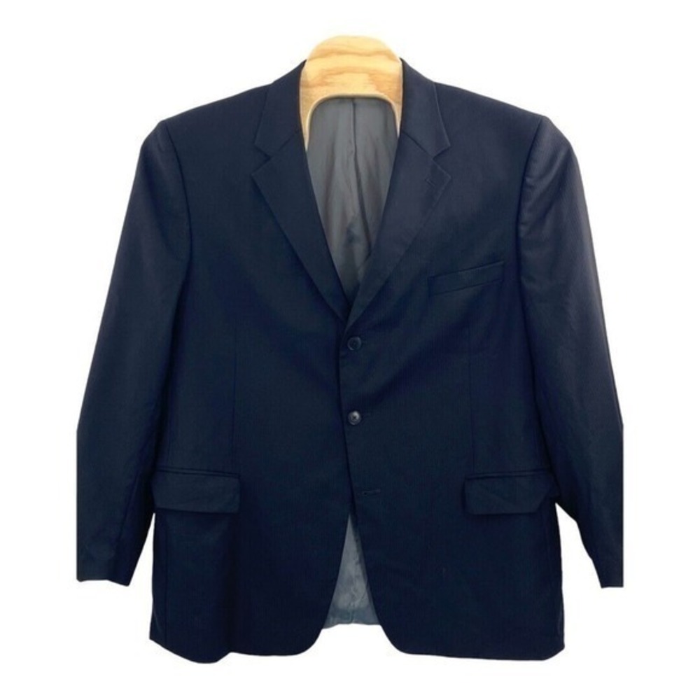Fumagalli Men’s 3 Button Black Wool Suit Blazer Sports Coat‎ 48R